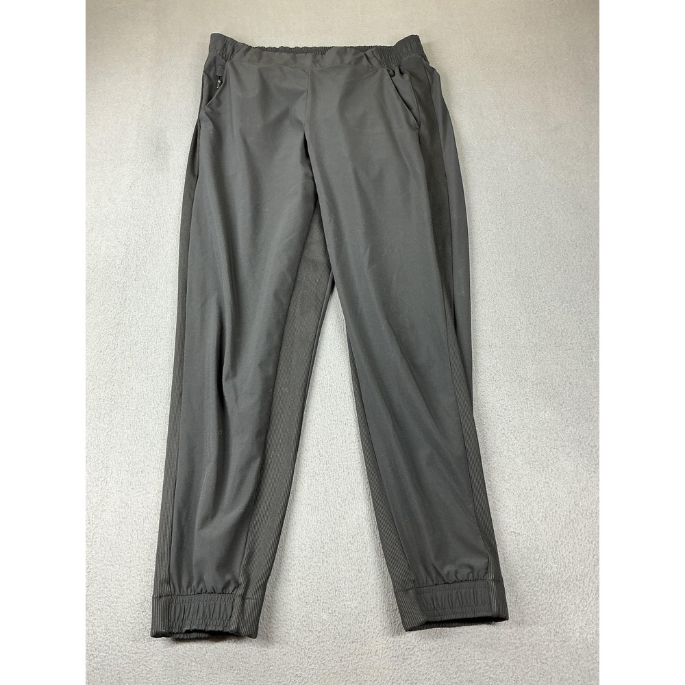 Athleta Brooklyn Jogger Pants Womens 10 Black Elastic Waist Pockets Stretch